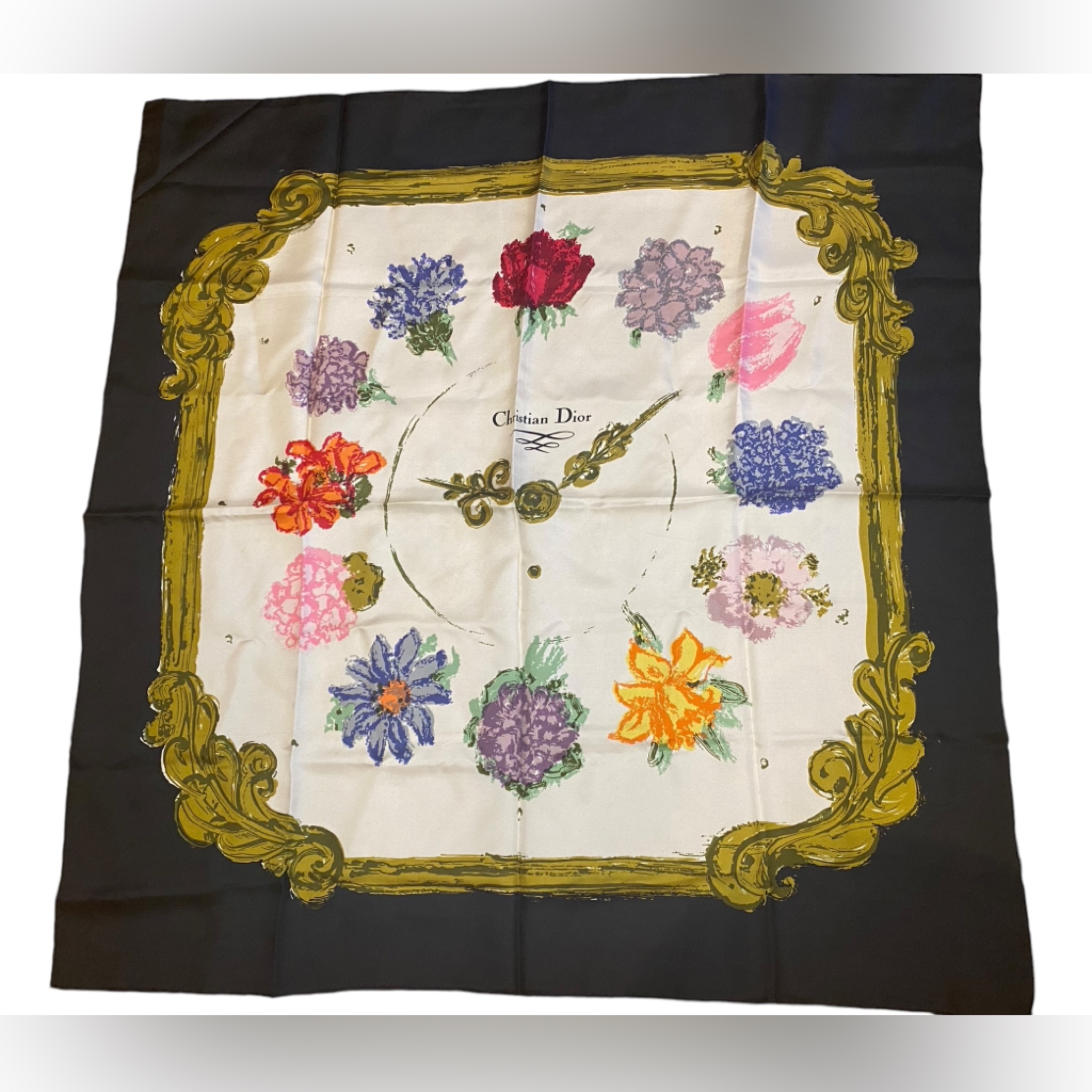 Authentic Christian Dior Silk Scarf
